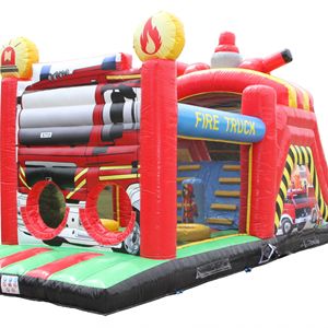 Stormbaan Brandweer met glijbaan 16 Stormbaan Brandweer met glijbaan 16