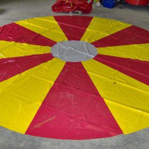 Piste kleed 6 meter doorsnee Geel/Rood Piste kleed 6 meter doorsnee Geel/Rood