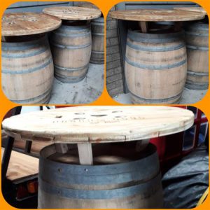 Wijnvat Statafel Barrel hout