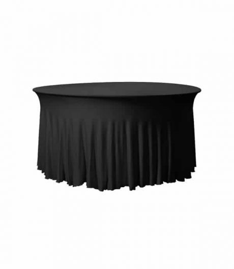 Tafelrok ronde tafel doorsnee 122 zwart