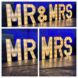 MR & MRS letters met verlichting