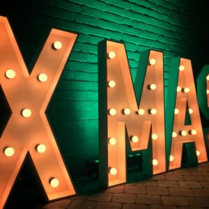 XMAS verlichte letters